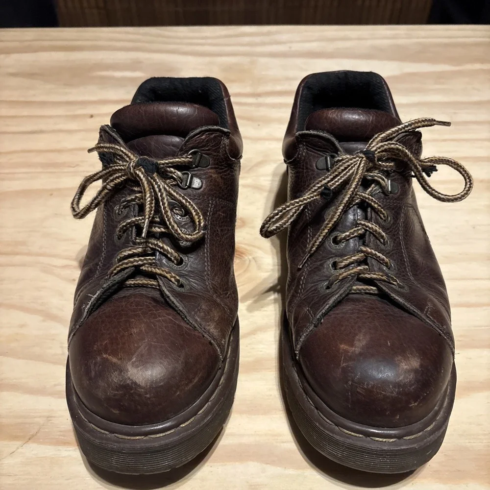 Dr Martens 8312 Vintage 90s Y2K Brown Leather Chunky Shoes Via Boots Mens Sz 11